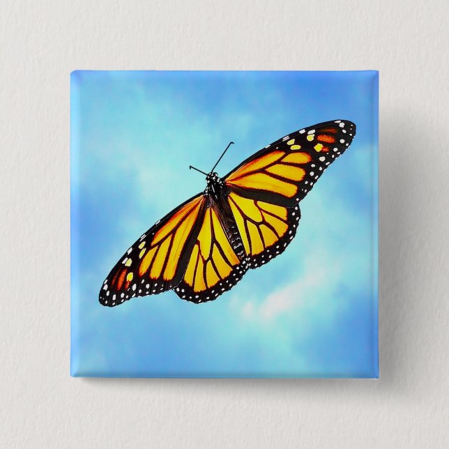 Monarch Butterfly Button (Front)
