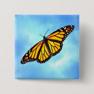 Monarch Butterfly Button