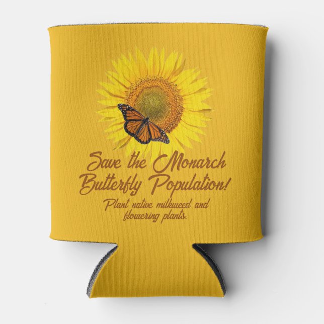 Monarch Butterfly Can Cooler (Front)