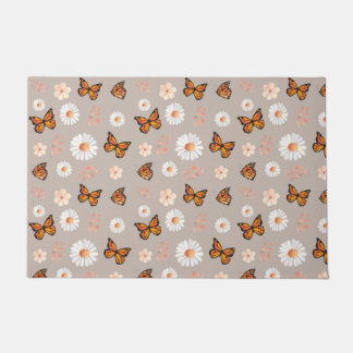 Monarch butterfly carpet doormat