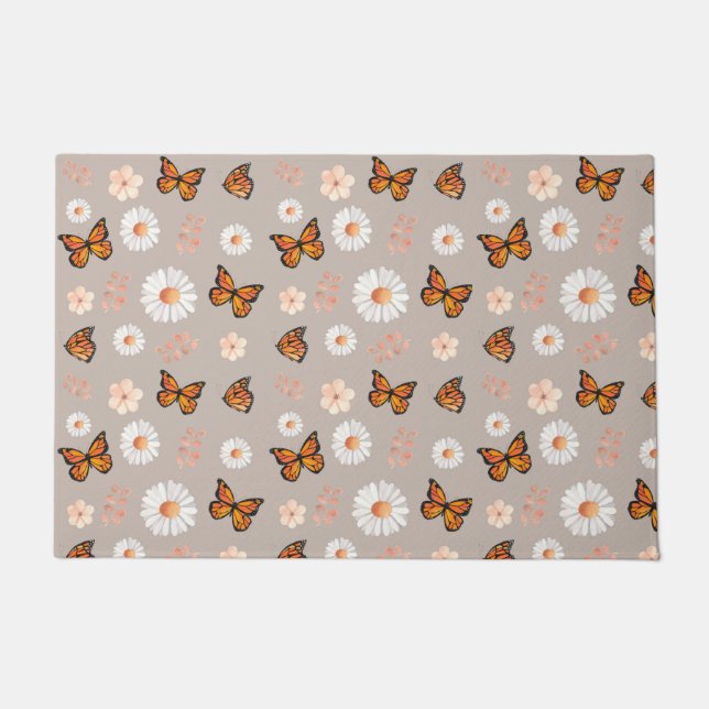 Monarch butterfly carpet doormat (Front)