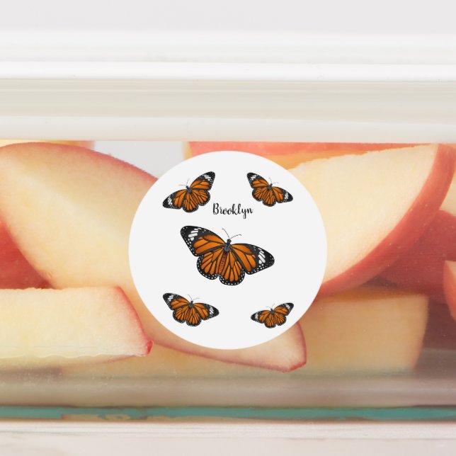 Monarch butterfly cartoon illustration (Affixed)