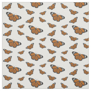 Monarch butterfly cartoon illustration fabric
