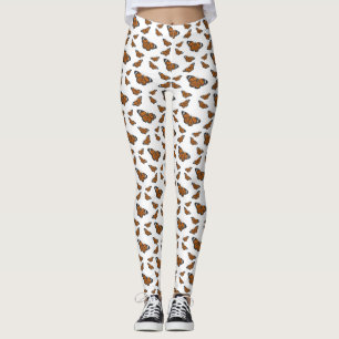 Monarch butterfly cartoon illustration  leggings