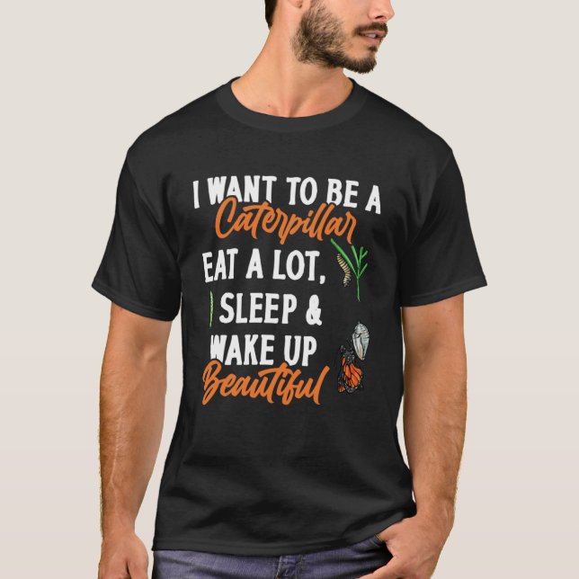 Monarch Butterfly Caterpillar Insect Collector Ent T-Shirt (Front)