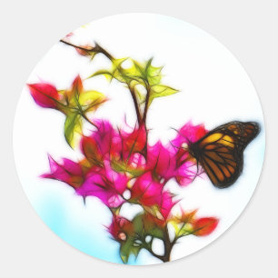 Monarch Butterfly Classic Round Sticker