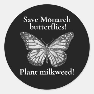 Monarch butterfly classic round sticker