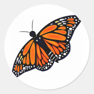 Monarch Butterfly Classic Round Sticker