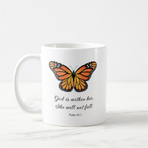Monarch Butterfly coffee mug God is within her