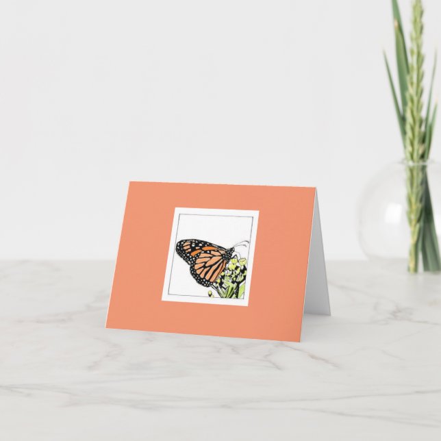 Monarch Butterfly (Colourized) Card (Front)