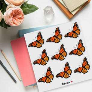 Monarch Butterfly Countour Stickers Sheet