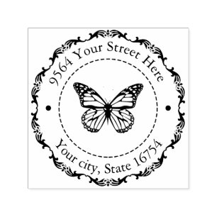 Monarch Butterfly,Custom Address  Self-inking Stam Stamp