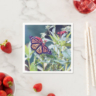 Monarch Butterfly custom party napkins