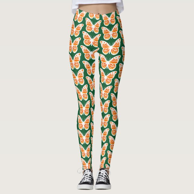 Monarch Butterfly Design - Leggings (Front)