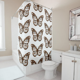 Monarch Butterfly Design - Shower Curtain