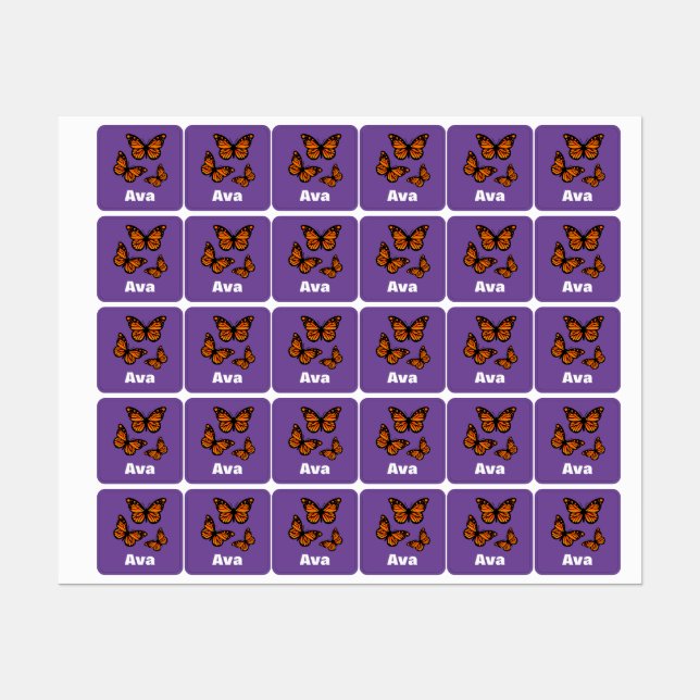 Monarch Butterfly Design - Small Square Clothing L (Sheet)