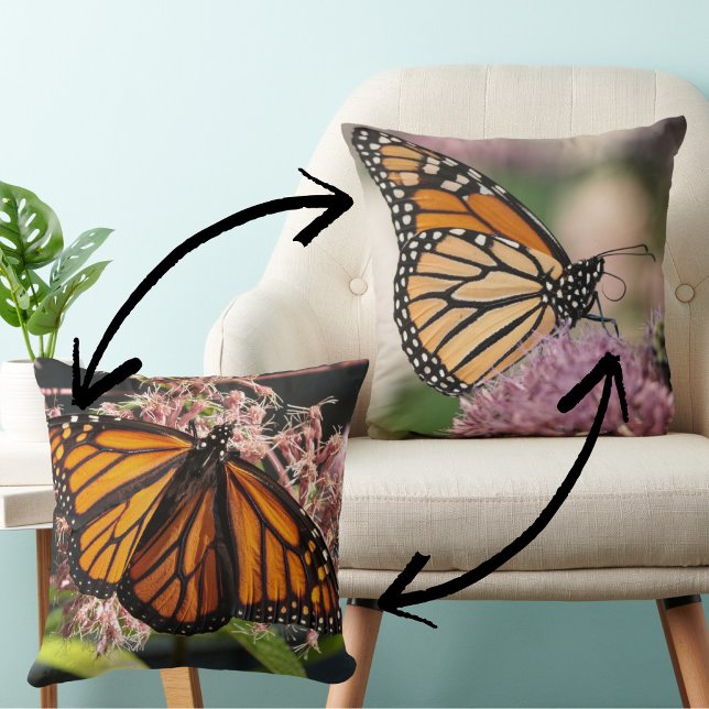 Monarch Butterfly Double-Sided Nature Photography Cushion (Creator Uploaded)