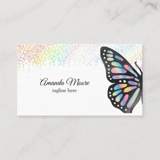 monarch butterfly event planner life coach business card (Front)