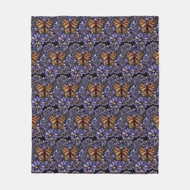 Monarch Butterfly                                  Fleece Blanket (Front)
