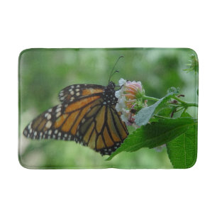 Monarch Butterfly Floral Bath Mat