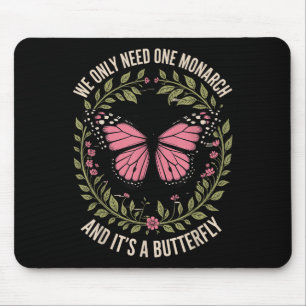 Monarch Butterfly Floral Nature Quote Feminine Ins Mouse Pad