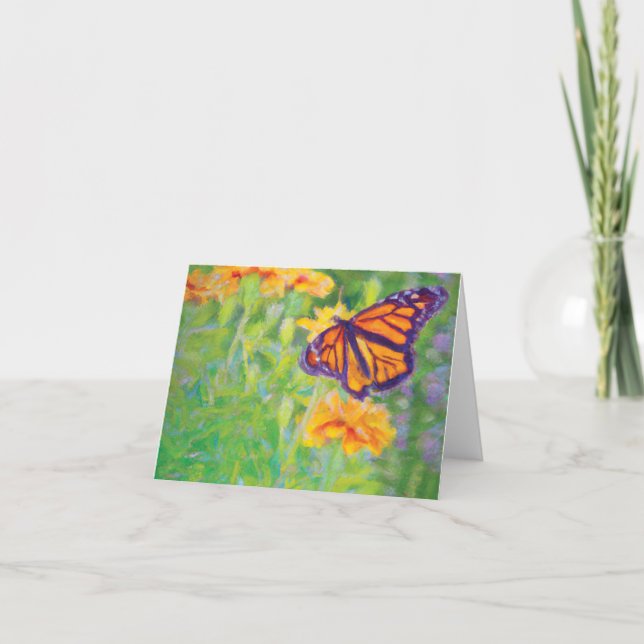 Monarch Butterfly Folded Note Card (Front)