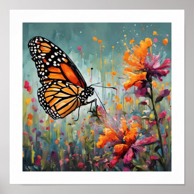 Monarch Butterfly Framed Photo Poster (Front)