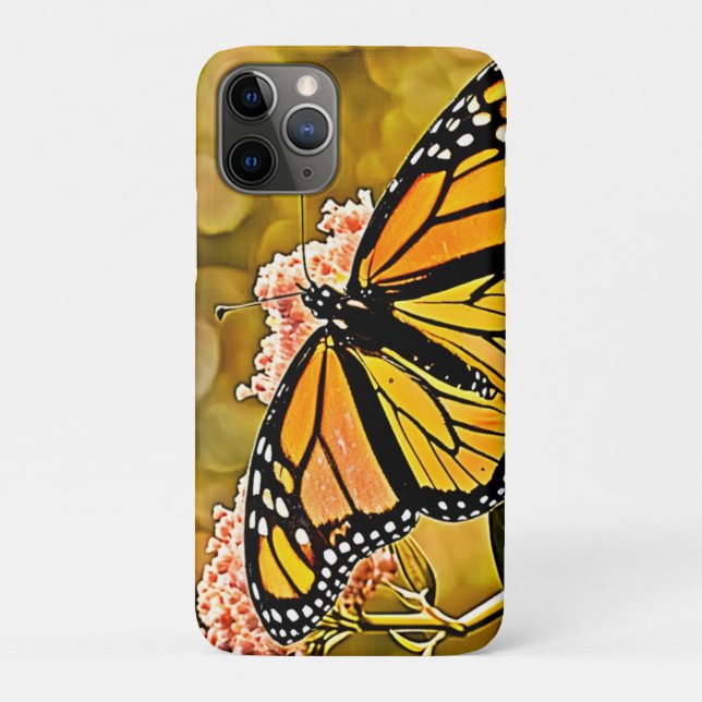  Monarch Butterfly Garden Art Case-Mate iPhone Case (Back)