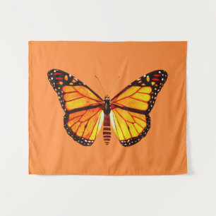Monarch Butterfly, Golden Orange and Black Tapestry