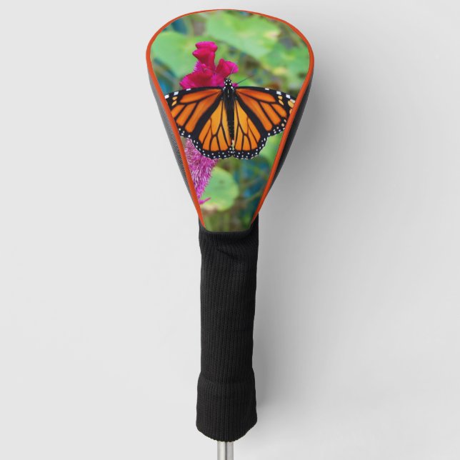 Monarch Butterfly Golf Head Cover (Front)