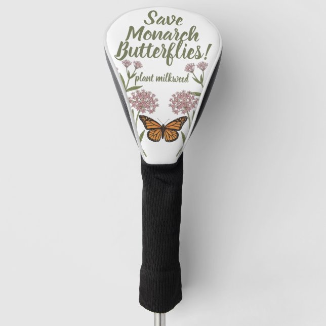 Monarch Butterfly  Golf Head Cover (Front)