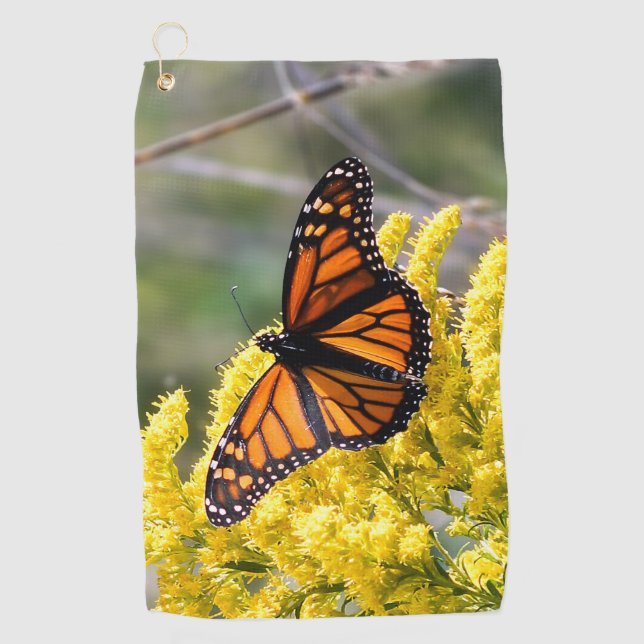 Monarch Butterfly Golf Towel (Front)