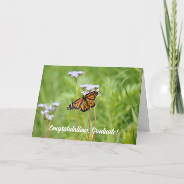 Monarch Butterfly Graduation Card (Front)