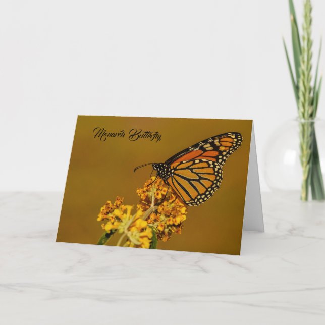 Monarch Butterfly Greeting Card (Front)