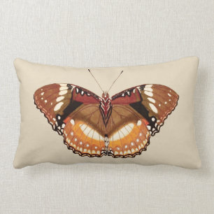 Monarch Butterfly in Brown, Rust and Cream Lumbar Cushion