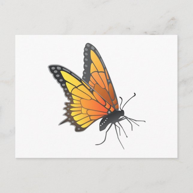 Monarch Butterfly in Flight Postcard (Front)