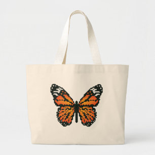 Monarch butterfly in polygon large tote bag