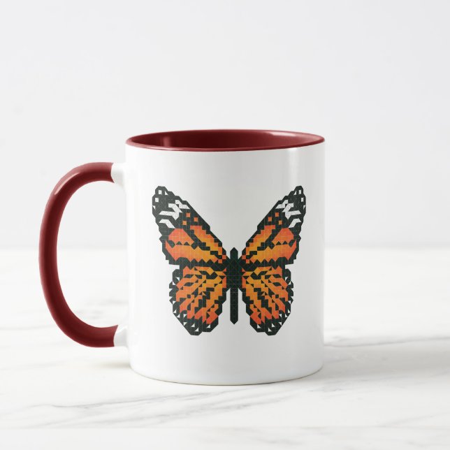 Monarch butterfly in polygon mug (Left)