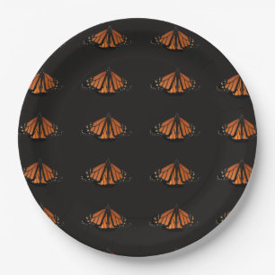Monarch Butterfly  in the key of Orange Paper Plate