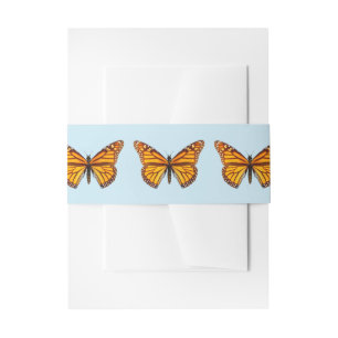 Monarch Butterfly Invitation Belly Band