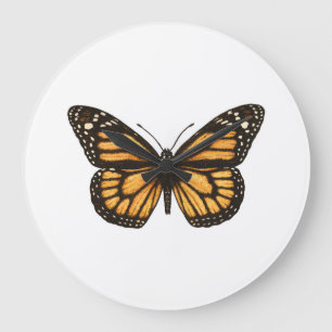 Monarch butterfly large clock