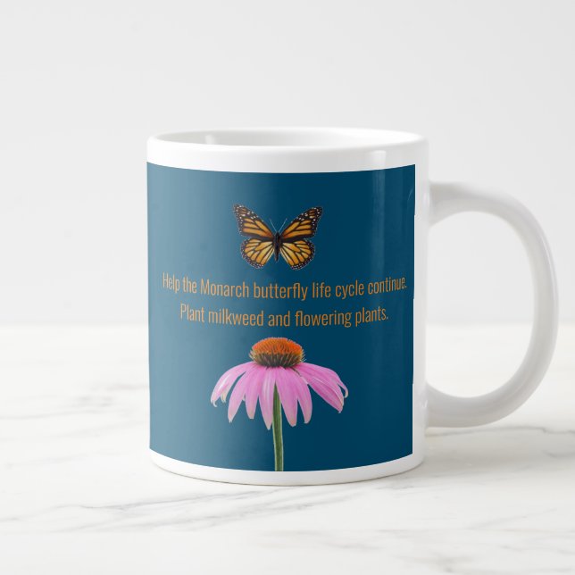 Monarch butterfly large coffee mug (Right)