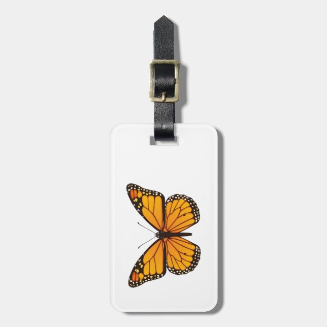 Monarch butterfly luggage tag (Front Vertical)