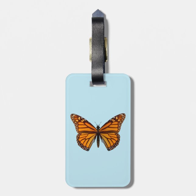 Monarch Butterfly Luggage Tag (Back Vertical)