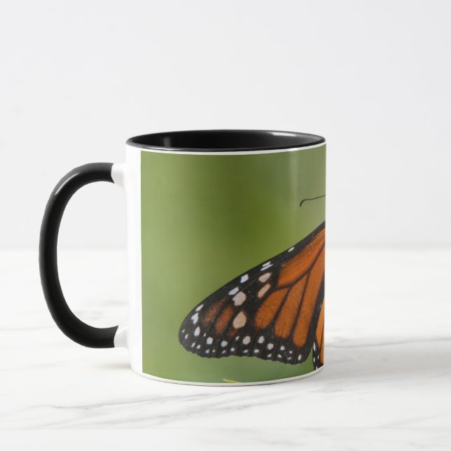 Monarch Butterfly male on Swamp Milkweed Mug (Left)