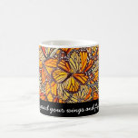 Monarch Butterfly Message Mug<br><div class="desc">Wonderful vintage monarch butterfly fabric design repurposed and ready to add your message to!</div>