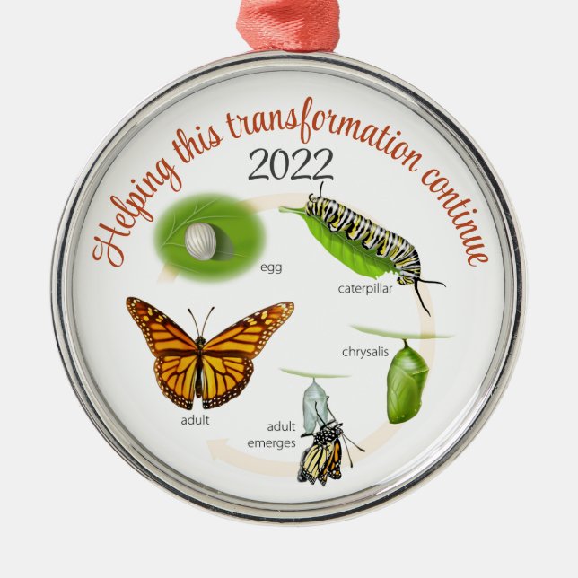 Monarch butterfly metal ornament (Front)