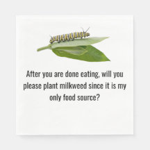 Monarch butterfly napkin