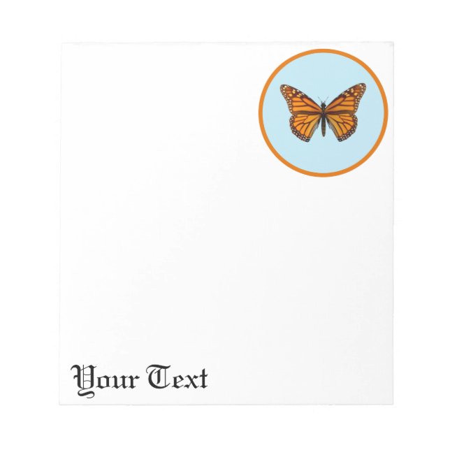 Monarch Butterfly Notepad (Front)