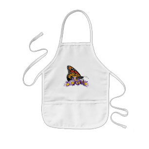 Monarch Butterfly on Aster Kids Apron